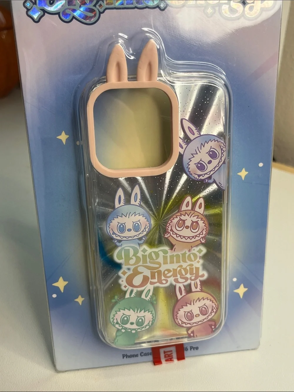 Big Into Energy Holographic Bunny Phone Case (Pink Accents)